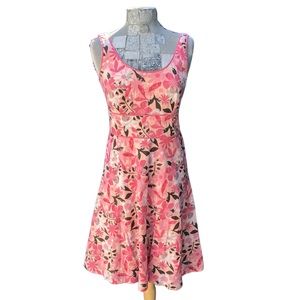 Ann Taylor Loft pink and peach sleeveless sundress, sz 6